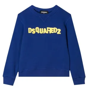 Dsquared2 Boys Stamped Crewneck Sweatshirt Blue 10Y