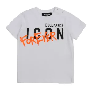 Dsquared2 Baby Boy Icon Forever T-shirt White 18M