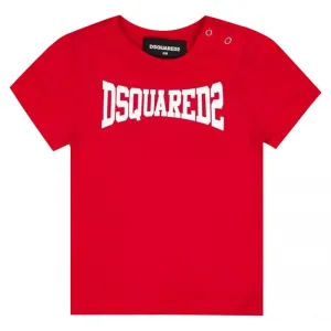 Dsquared2 Baby Boys Cotton Logo T-shirt Red 12M