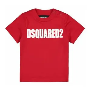 Dsquared2 Baby Boys Logo Print Cotton T-shirt Red 12M