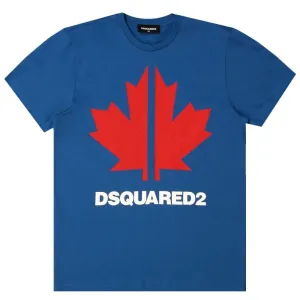Dsquared2 Boys Leaf Logo T-shirt Blue 14Y