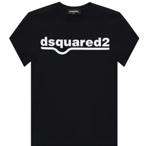 Dsquared2 Boys Logo Crew Neck T-shirt Black 16Y