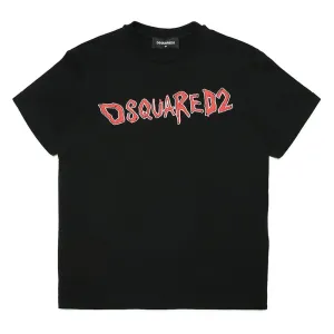 Dsquared2 Boys Logo Print T-shirt Black 10Y #635832