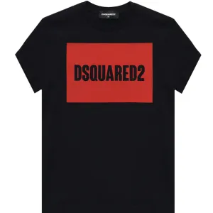 Dsquared2 Boys Logo Print T-shirt Black 8Y #363386