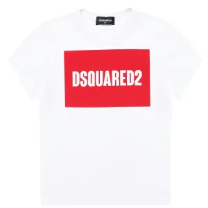 Dsquared2 Boys Logo Print T-shirt White 12Y #363411