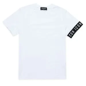 Dsquared2 Boys Logo Print T-shirt White 12Y #635847
