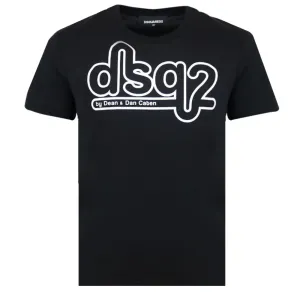 Dsquared2 Boys Logo T-shirt Black 14Y #363643