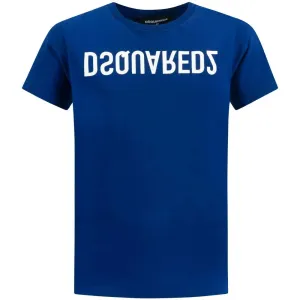 Dsquared2 Boys Logo T-shirt Blue 4Y