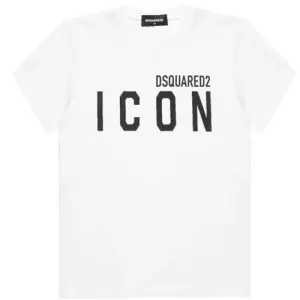 Dsquared2 - Boys White Logo-print Cotton T-shirt 10Y
