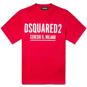 Dsquared2 Kids Cotton T-shirt Red 10Y
