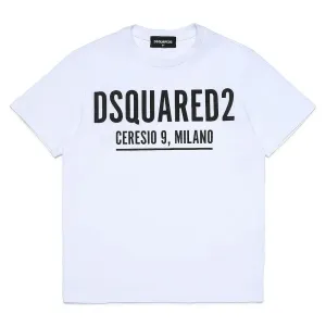 Dsquared2 Boys Cotton T-shirt White 6Y #364375