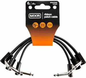 Dunlop MXR 3PDCPR06 Ribbon Patch Cable 3 Pack Negro 15 cm Angulado - Angulado