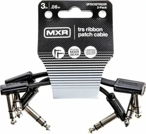 Dunlop MXR DCISTR03R Ribbon TRS Cable 3 Pack Negro 8 cm Angulado - Angulado
