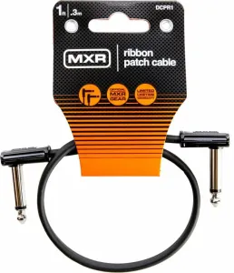 Dunlop MXR DCPR1 Ribbon Patch Cable Negro 30 cm Angulado - Angulado Cable adaptador/parche