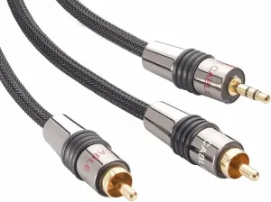 Eagle Cable Deluxe II 3.5mm Jack Male to 2x RCA Male 0,8 m Negro Cable AUX Hi-Fi