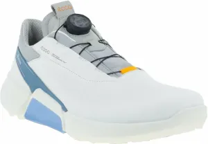Ecco Biom H4 BOA Mens Golf Shoes White/Retro Blue 48 Calzado de golf para hombres