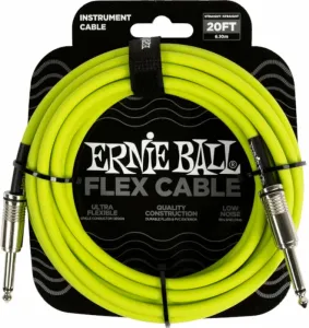 Ernie Ball Flex Instrument Cable Straight/Straight Verde 6 m Recto - Recto