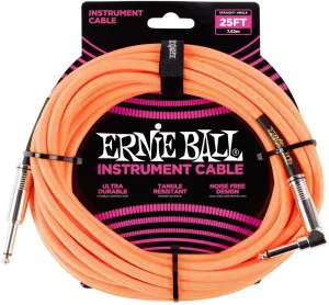 Ernie Ball P06067 Naranja 7,5 m Recto - Acodado Cable de instrumento