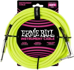 Ernie Ball P06080-EB Amarillo 3 m Recto - Acodado Cable de instrumento