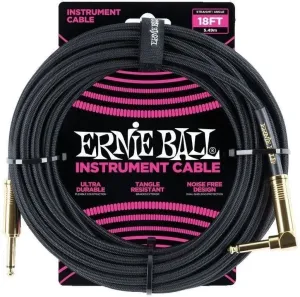 Ernie Ball P06086-EB Negro 5,5 m Recto - Acodado Cable de instrumento