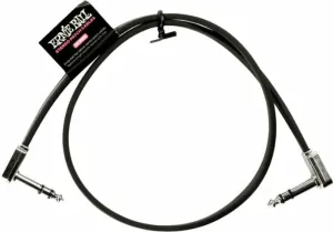 Ernie Ball Flat Ribbon Stereo Patch Cable Negro 60 cm Angulado - Angulado #713120