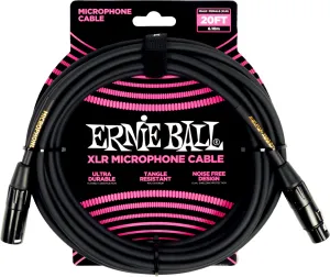 Ernie Ball 6388 Negro 6,1 m Cable de micrófono