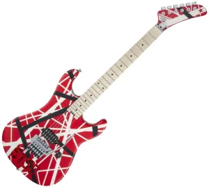 EVH Striped Series 5150 MN Red Black and White Stripes #8676