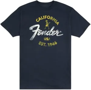 Fender Camiseta de manga corta Baja Blue Azul L