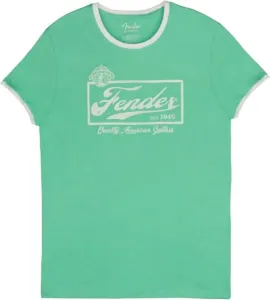 Fender Camiseta de manga corta Beer Label Ringer Sea Foam Green/White XL