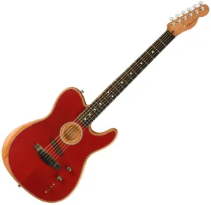 Fender American Acoustasonic Telecaster Crimson Red Guitarra electro-acústica