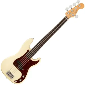 Fender American Professional II Precision Bass V RW Olympic White Bajo de 5 cuerdas