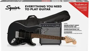Fender Squier Affinity Series Stratocaster HSS Pack LRL Charcoal Frost Metallic Guitarra eléctrica