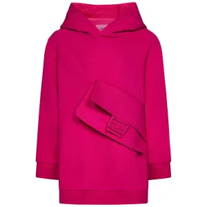Fendi Girls Attached Bag Hoodie Pink 10A #731950