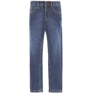 Fendi Boys Classic Logo Denim Jeans Blue 8Y