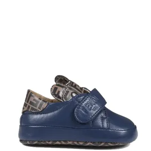 Fendi Baby Unisex Teddy & FF Print Sneakers III Navy #731918
