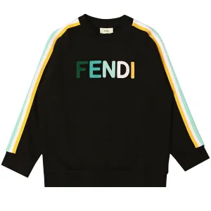 Fendi Boys Multi-coloured Girls Sweater 10Y Black