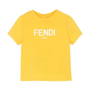 Fendi Baby Boys Logo T-shirt Yellow 24M