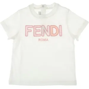 Fendi Baby Girls Logo T-shirt Pink 3M