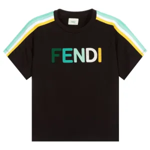 Fendi Boys Logo T-shirt Black 14Y
