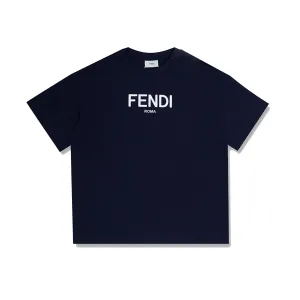 Fendi Boys T-shirt Logo Navy 14Y