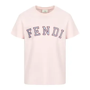 Fendi Girls Logo T-shirt Pink 10Y