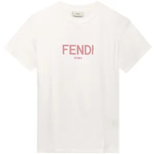 Fendi Girls Logo T-shirt White 10Y #368174