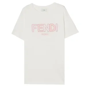 Fendi Girls Logo T-shirt White 12Y