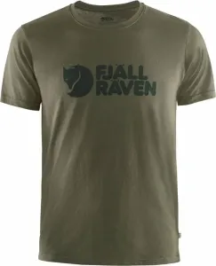 Fjällräven Logo T-Shirt M Dark Olive L Camiseta Camisa para exteriores