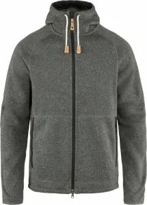 Fjällräven Övik Fleece Hoodie M Dark Grey XL Sudadera con capucha para exteriores