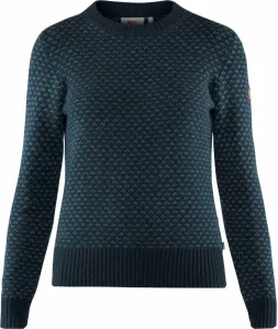 Fjällräven Övik Nordic Sweater W Dark Navy M Sudadera con capucha para exteriores