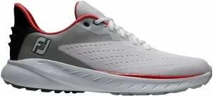 Footjoy Flex XP Mens Golf Shoes White/Black/Red 42,5 Calzado de golf para hombres