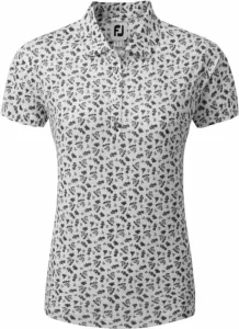 Footjoy Floral Print Womens Polo Shirt Black M Camiseta polo