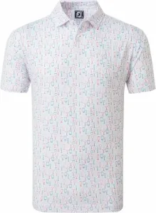 Footjoy Glass Print Mens Polo Shirt Blanco XL