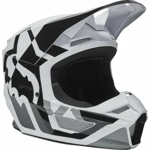 FOX Youth V1 Lux Helmet Black/White YL Casco